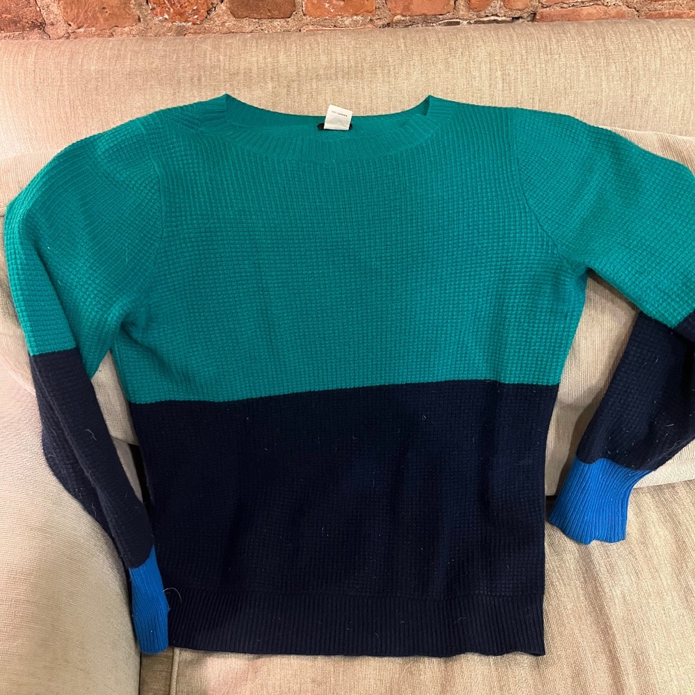 Cashmere Color Block J. Crew Sweater